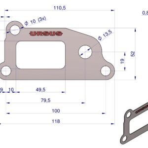 Uszczelka układu smarowania krążelit 0.8mm C-360 ( sprzedawane po 10 ) ORYGINAŁ URSUS [50607010U]
